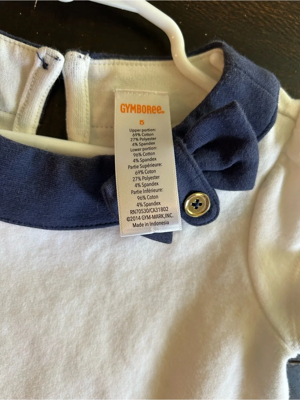 Gymboree Nautical-Inspired White & Navy Striped Girls Dress